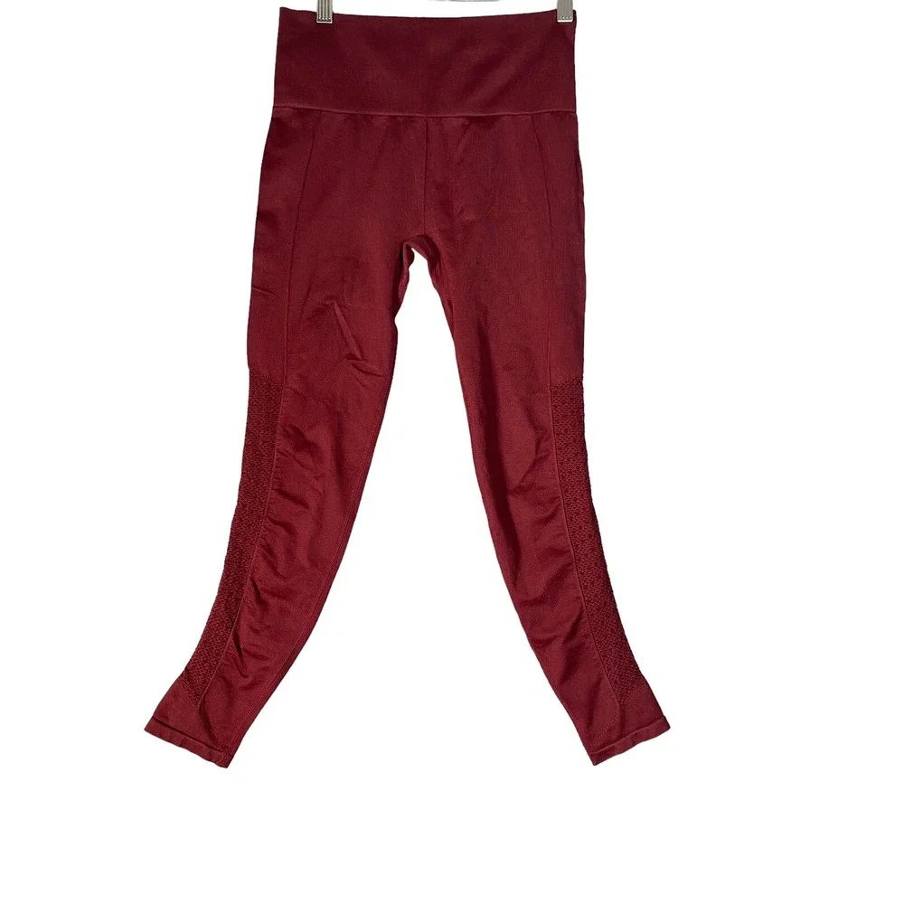 Fabletics Womens Pull On Red Seamless Leggings‎ Size XS